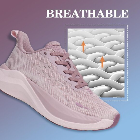 Hawkwell Womens Purple Cloud Zero Breathable Cushion Active Walking Sneakers - Picture 5 of 6